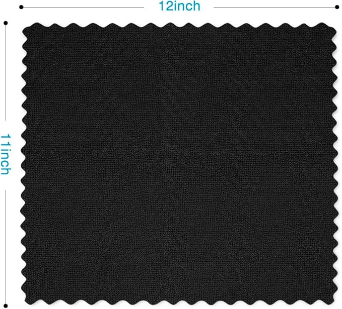 Orighty Microfiber Cleaning Cloth, 5 Pack Highly Absorbent Cleaning Rags, Household Cleaning Supplies, Reusable Lint Free Cloths Microfiber Rag for House, Kitchen, Car Care, 12x11 inch, Black