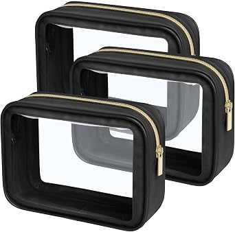 PACKISM Clear Makeup Bag Foldable - TSA Approved Toiletry Bag for Travel