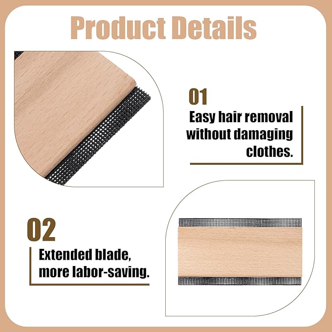 2 Pcs Cashmere Comb, Sweater Comb with Wood Handle Portable Pilling Remover Cashmere Remover Hairball Combs Fabric Combs Clothing for De-Pilling Clothes Scarves Wool Coats Pant Legs Knits Woolens