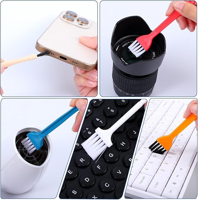 25 Pcs Mini Keyboard Cleaning Brushes Kit Electronic Dust Clean Brush Small Anti Static Cleaning Brush with PP Handle for Computer Motherboard Keyboard Camera Small Space