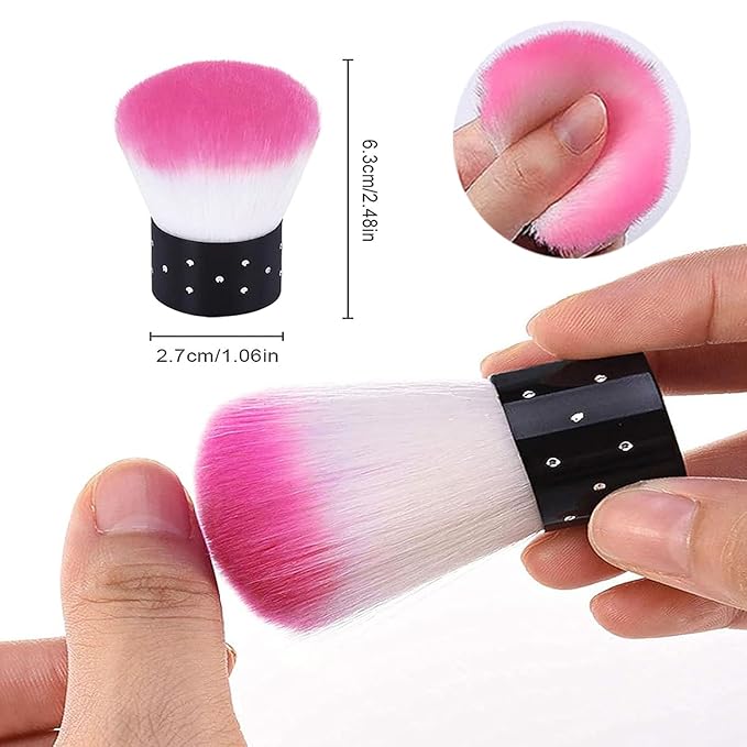 28Pcs Pink Nail Art Brush Set, Manicure Tool Kit with Acrylic Nail Brush, Builder Gel Brushes, Cuticle Brush, Dust Brush, Dotting & Liner Tool for Acrylic Powder Application, Sculpting & Cleaning
