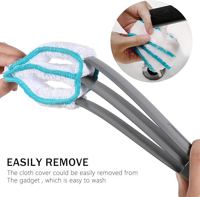 SetSail Blind Duster, Window Cleaner Duster Brush with 5 Microfiber Sleeves, Cleaning Tools for Vertical Blinds Air Conditioner Dust Ceiling Fans Dust Collector