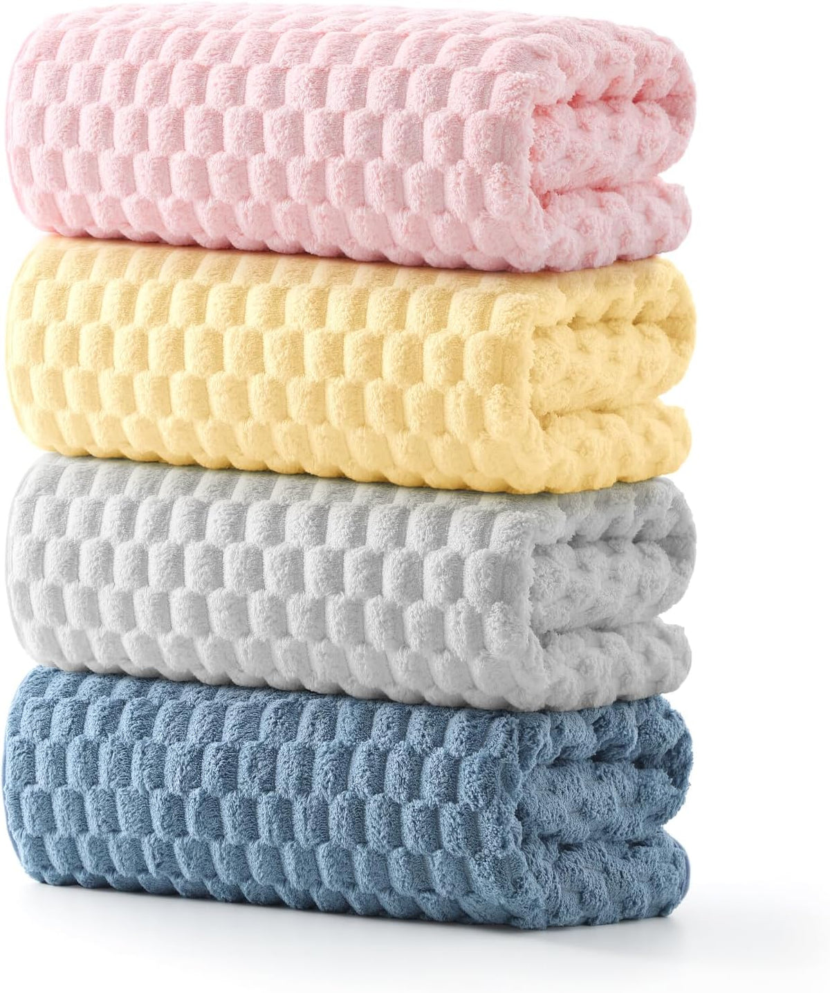 4 Pack Microfiber Bath Towels, Quick Dry, Super Soft, Large 27"x55"