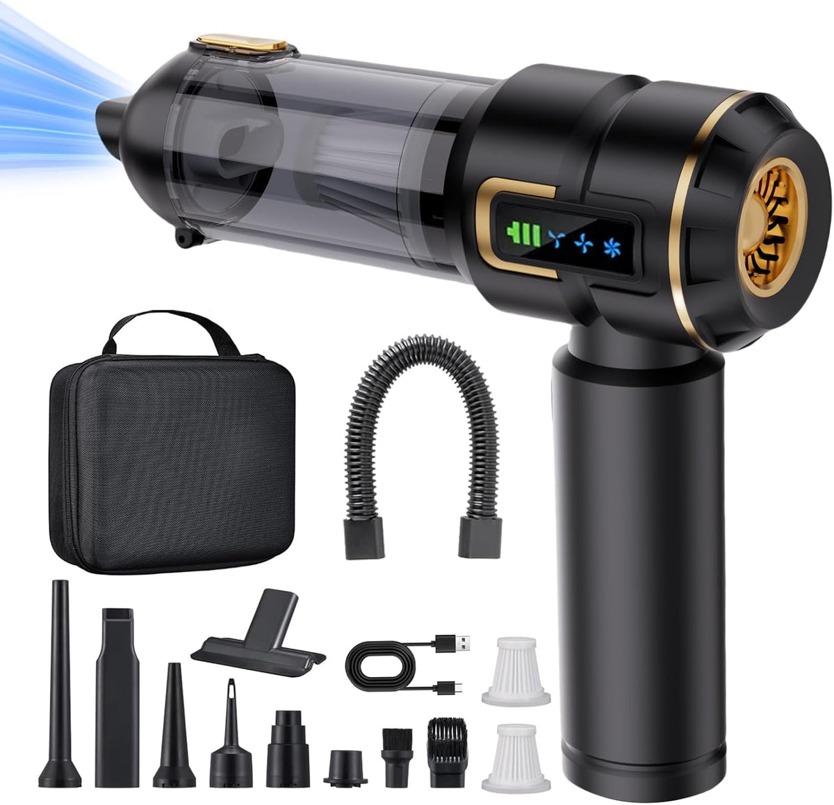 Car Vacuum Cleaner Cordless,27000PA High Power Mini Vacuum Cleaner