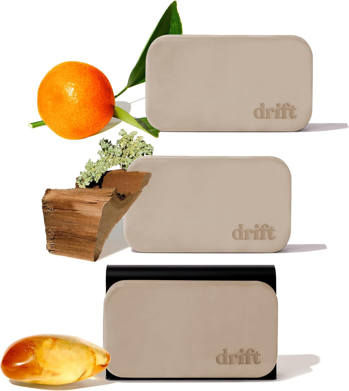 Car Air Freshener - Stone Air Freshener - Car Odor Eliminator - Long Lasting Scent - Auto Accessories - Metal Clip - Clean Ingredients- Variety 3 Pack Starter Kit - CLIP INCLUDED