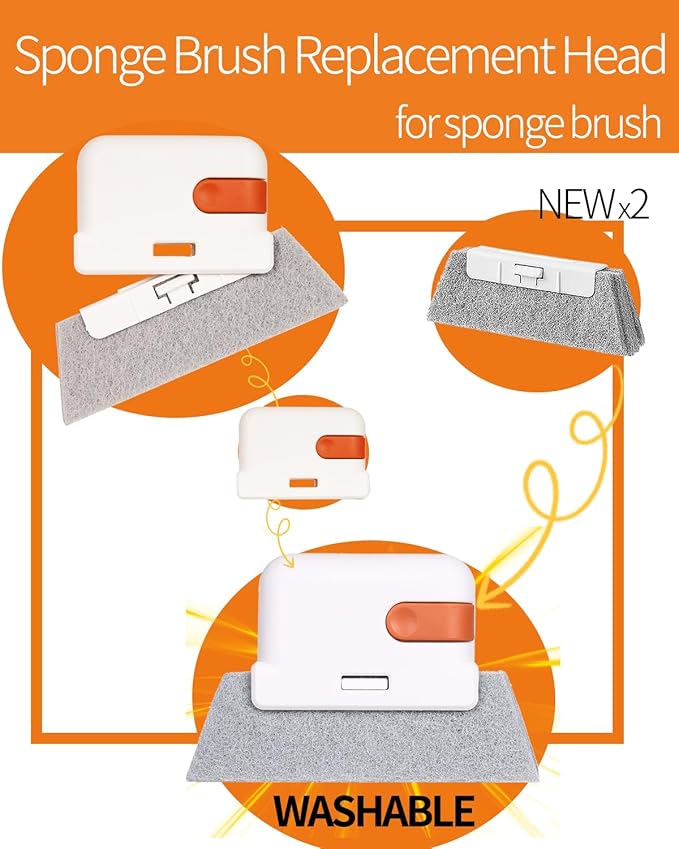Window Track Cleaning Brush - 6PCS Multifunction Groove Cleaning Brush for Household Crevice Nooks and Crannies