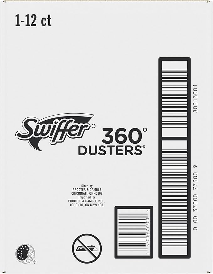 Swiffer Duster Kit with 3 ft Extendable Handle, Dusters for Cleaning, Set Includes 1 Extension Pole and 12 Heavy Duty Dusting Refills Dust Cleaner, Long Extended Wand for Ceiling Fans and Walls