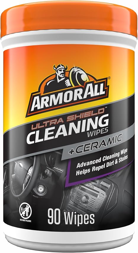 Armor All Ultra Shield + Ceramic Cleaning Wipes by Armor All, Car Interior Cleaner Wipes with Stain-Repelling Technology