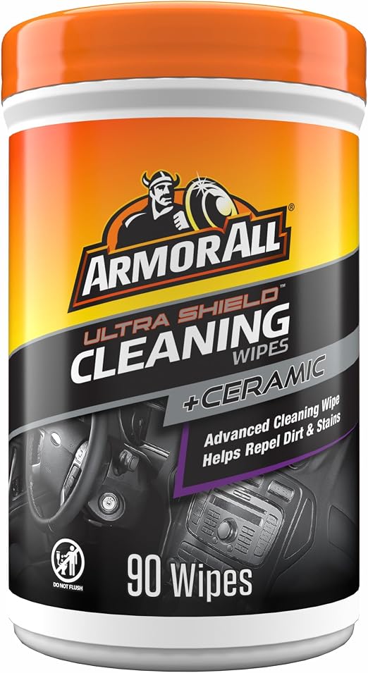 Armor All Ultra Shield + Ceramic Cleaning Wipes by Armor All, Car Interior Cleaner Wipes with Stain-Repelling Technology