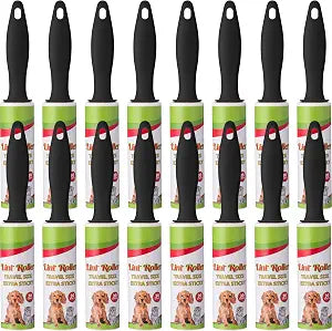 Hushee 16 Pcs Mini Lint Roller for Travel, Portable Pet Hair Remover