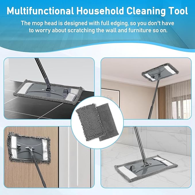 Microfiber Mop Replacemet Head for VOUBIEN Wall Cleaner Mop, 2Pack Reusable Mops Head for Washing Walls Floor Cleaning, Fit ASIN B0DG4LV7SJ