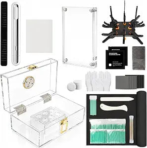 DEDC Card Cleaning Kit Flattening Restoration Repair Care Sport Card with Heat Pen, Acrylic Humidor and Accessories – Co