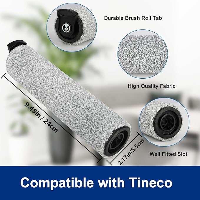Ifloor3 Roller Brush Replacement for Tineco iFloor 3 and Floor One S3 Cordless Wet Dry Vacuum Cleaner, 2 Pack