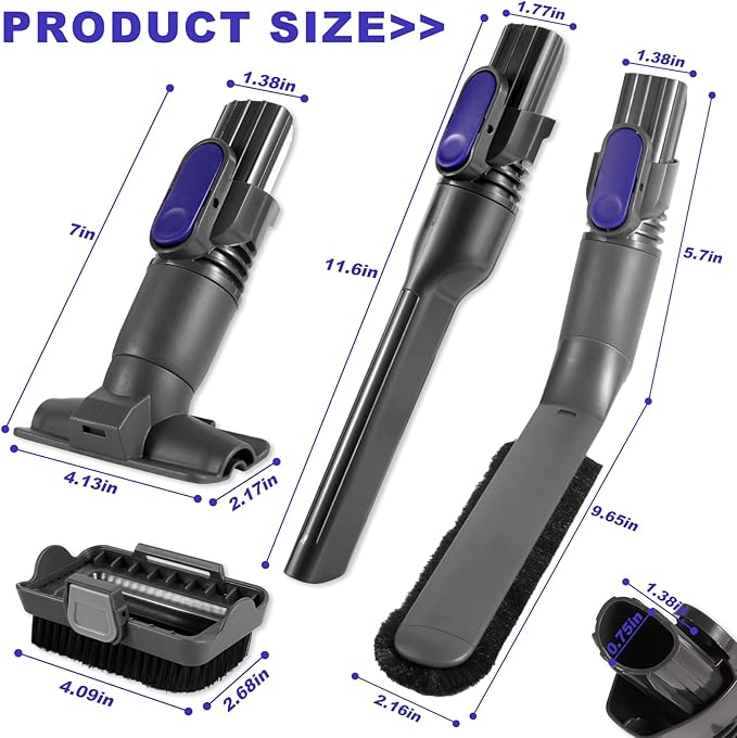 IX141 Vacuum Crevice Tool Brush Replacement Parts Compatible with Shark Pet Cordless Stick IZ162H IZ361H IX140 IX141 IZ140 IZ142 UZ145 Removable Two-in-one Tool Brush Attachments for D-Shaped Vacuum