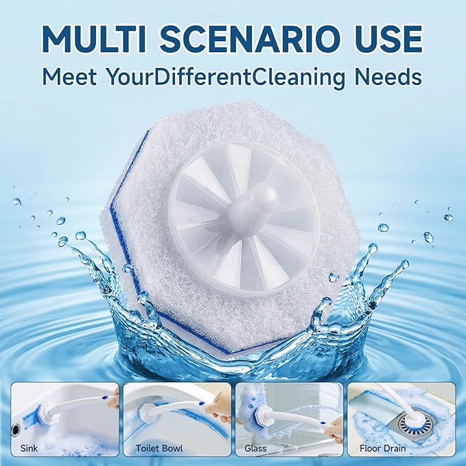 100 Count Toilet Wand Refills Compatible for Clorox, 5X Cleaning Power Toilet Bowl Cleaners & High-Density Disposable Toilet Brush Scrubber - No Falling Apart, Instant Foam Cleaning