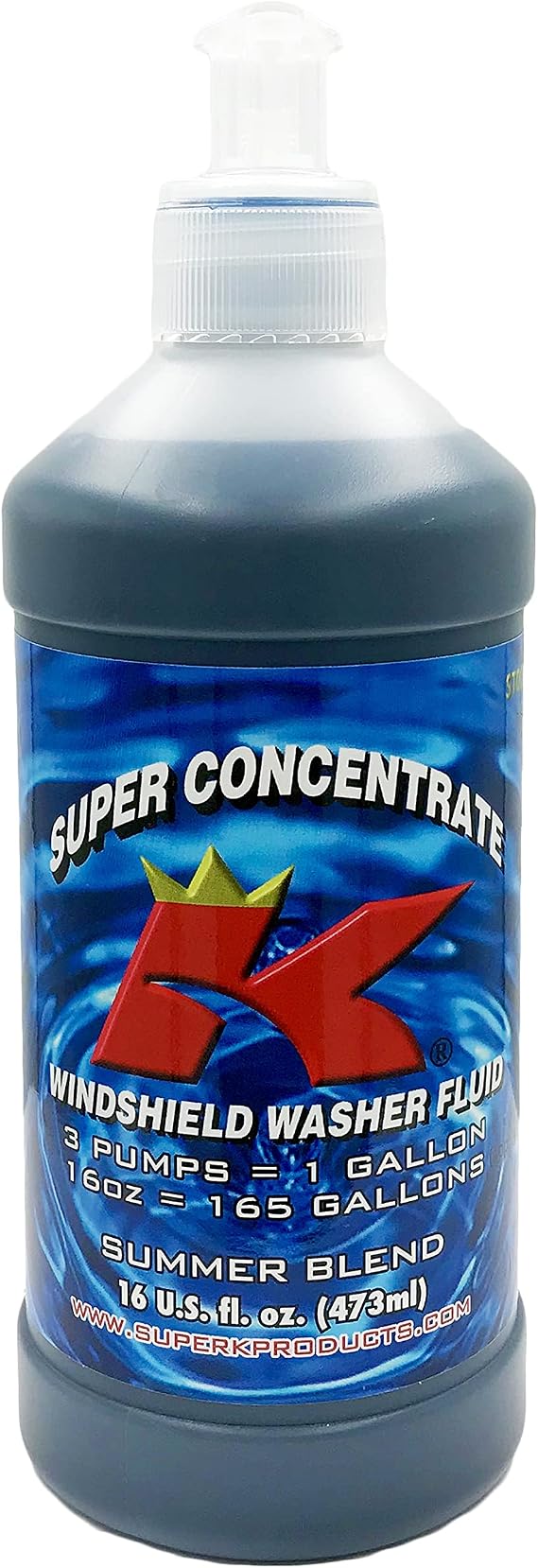 Super K Concentrate Windshield Washer Fluid - Makes 165 Gallons - 16 fl. oz.