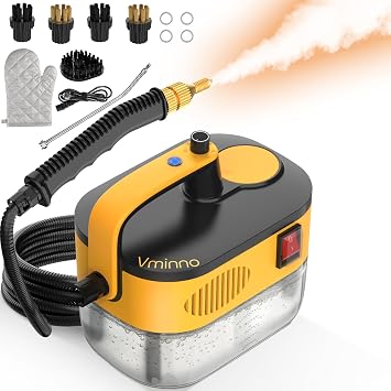 Heavy Duty Steam Cleaner for Home, Fast Heating & 1.2L Tank Handheld Steam Cleaner, 6-Level Adjustable Pressurized Steam