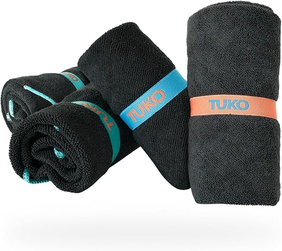TUKO Microfiber 4-Pack (Various Sizes) Boat Detailing and Cleaning Towels for All Boats, Pontoons, Tow Boats, and Jet Sk