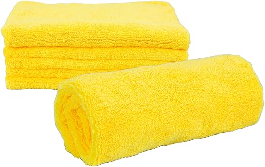 Maxshine 16" x 16" Universal 5-Piece Edgeless Microfiber Towel Set – Ultra Plush, Extra Absorbent 380GSM – Ideal for Car