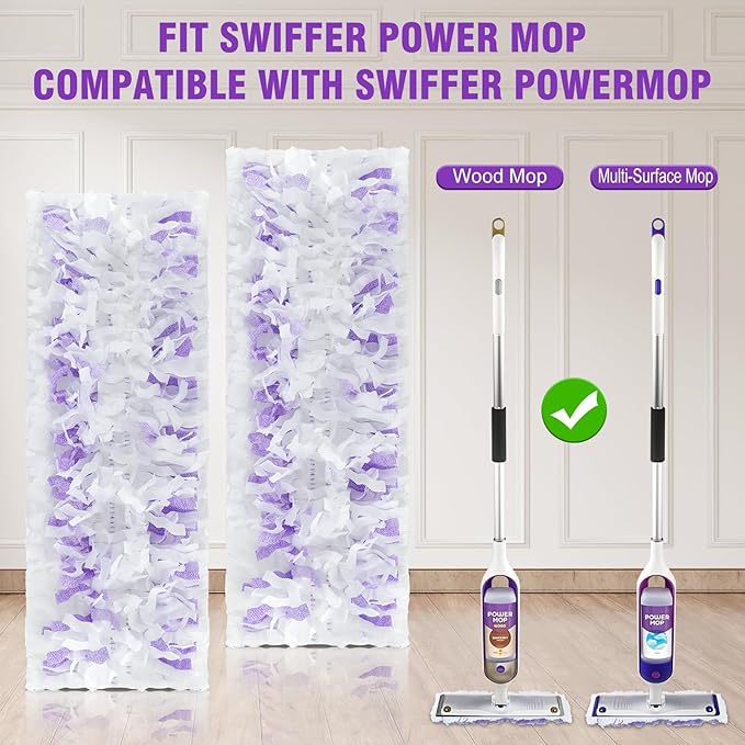 30 Pack Disposable Power Mop Refills Pads for Swiffer Powermop,Swifter Wet Pads Refill,Disposable Mop Pads Swifters for Wood Floors,Multi-Surface Mopping Pads Refills for Floor Cleaning