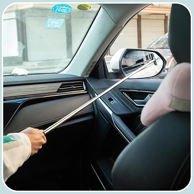 YZXODN 3 PCS Side Mirror Squeegee,Car Mirror Squeegee,Retractable Car Rearview Mirror Wiper,Portable Car Cleaning Tool for Rainy Foggy Weather,Universal Car Accessories(Black/Pink/Green)