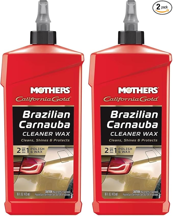 Mothers 05701 California Gold Brazilian Carnauba Cleaner Liquid Wax - 16 oz. (Pack of 2)