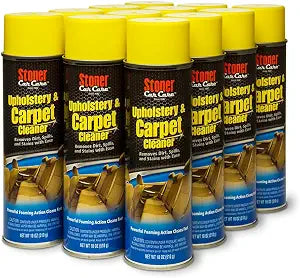Stoner Car Care 91144-12PK Upholstery & Carpet Cleaner — Powerful Foaming Action Lifts Tough Stains from Seats, Floor Ma