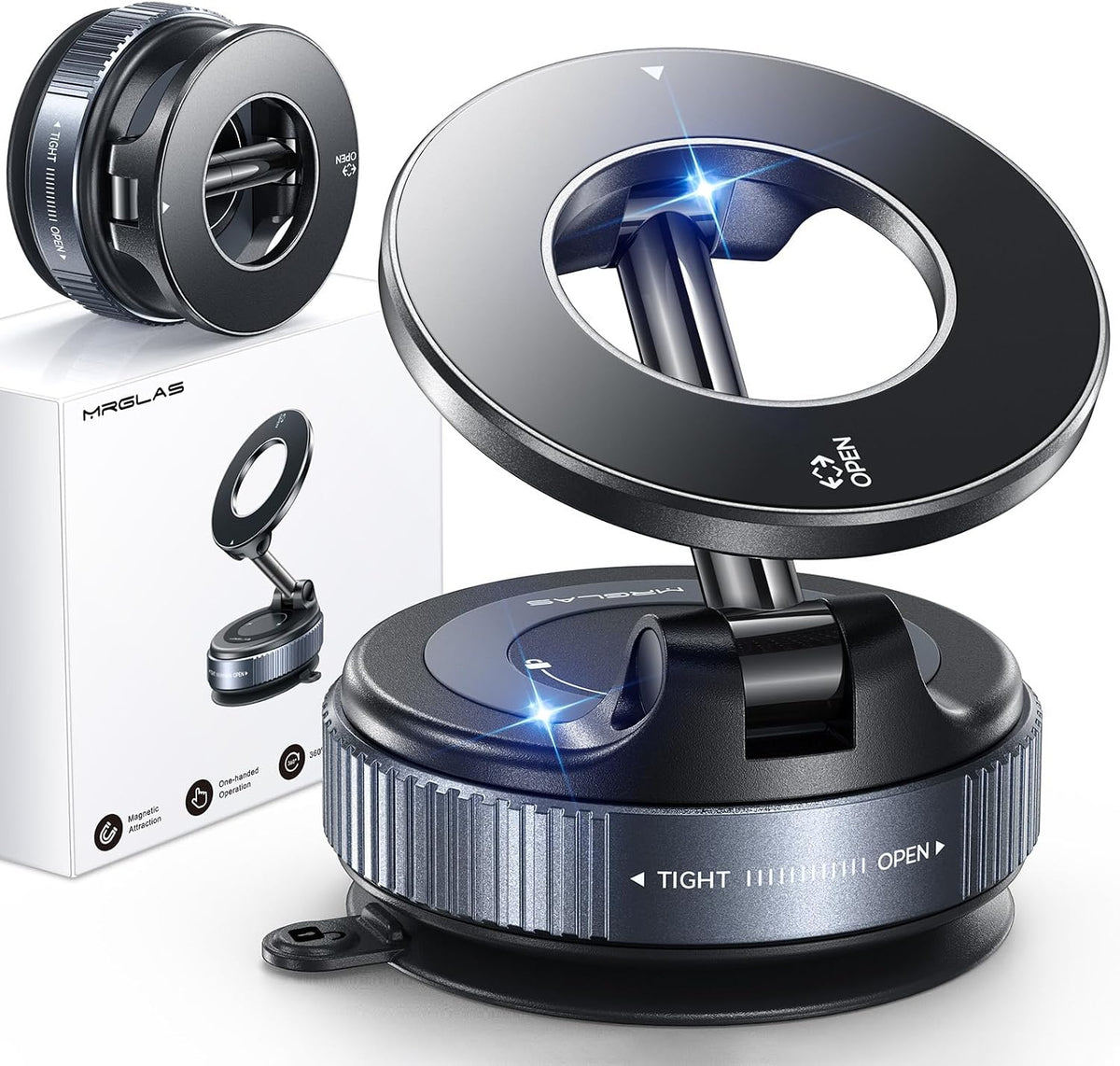 2026 Upgraded for MagSafe Vacuum Car Phone Mount, 360° Adjustable