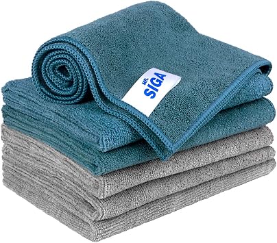 MR.SIGA Microfiber Cleaning Cloths, All Purpose Cleaning Towels, Pack of 6