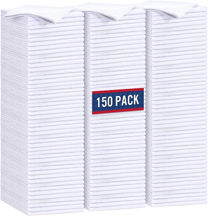 GLIMGLINT Microfiber Cleaning Cloth, 150 Pack Towels for Cars 14 X12 Inch