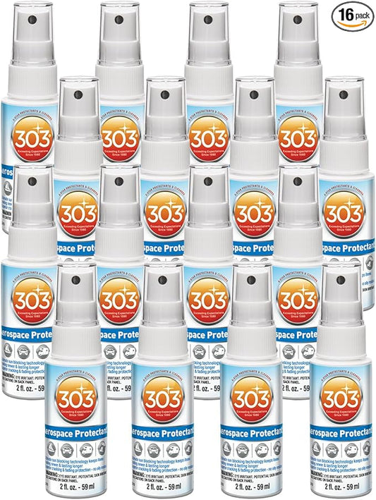 303 Products Aerospace Protectant – UV Protection – Repels Dust, Dirt, & Staining – Smooth Matte Finish – Restores Like-New Appearance – 2 Fl. Oz. (30302-16PK)
