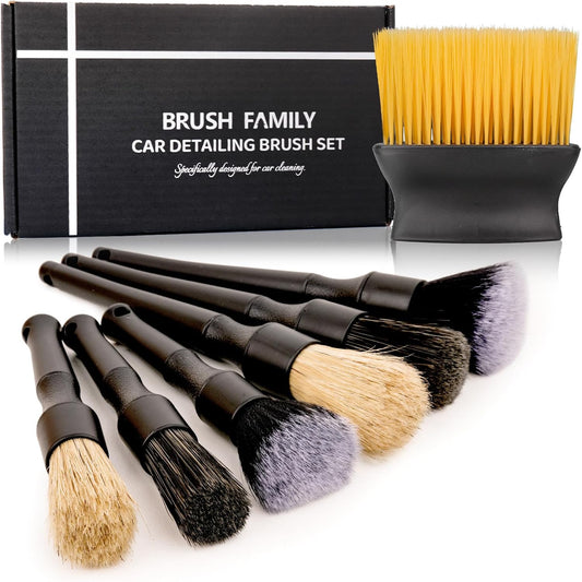 7PCS Car Detailing Brush Set, Ultra Soft Car Interior Detailing Brushes