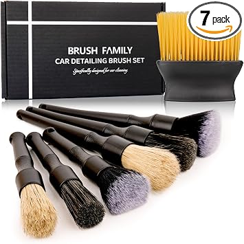 7PCS Car Detailing Brush Set, Ultra Soft Car Interior Detailing Brushes