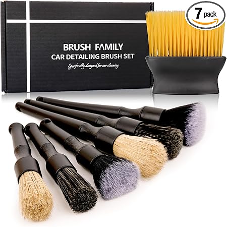 7PCS Car Detailing Brush Set, Ultra Soft Car Interior Detailing Brushes