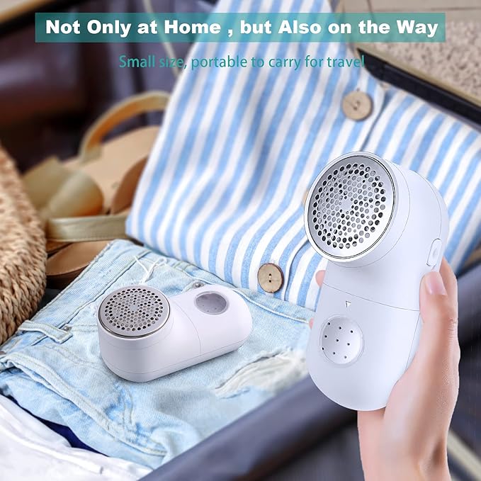 Fabric Shaver, Electric Lint Remover, USB Rechargeable Sweater Shaver, Cordless Clothes Defuzzer, Portable Pills Trimmer for Clothes, Furniture(2.0 Pro, Beige)