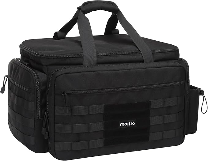 MOSISO Patrol Bag Law Enforcement, Car Front Seat Organizer for Police Equipment, Police Gear Bag with Padded 16 inch La