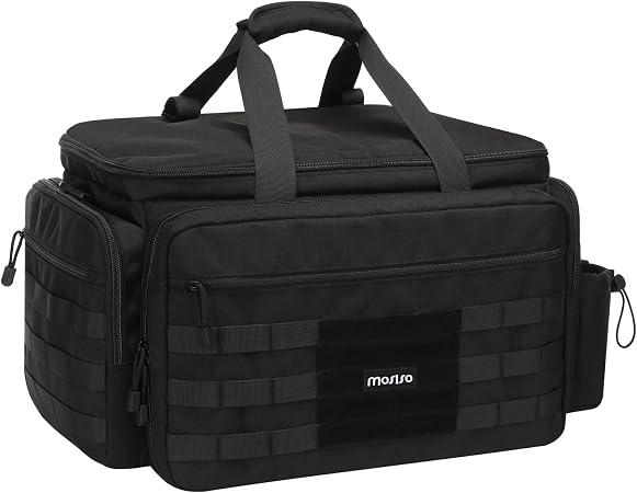MOSISO Patrol Bag Law Enforcement, Car Front Seat Organizer for Police Equipment, Police Gear Bag with Padded 16 inch La