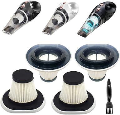 4 Pack Hepa Replacement Filters Compatible with ThisWorx TWC-01 Related Model, Filters for Auto Joe ATJ- V501 Handheld Vacuum with Cord, Washable and Reusable Filters. (Vacuum isn't included) - Cleanova