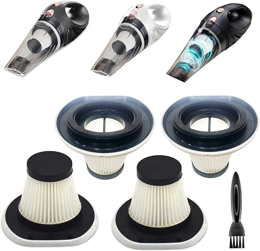 4 Pack Hepa Replacement Filters Compatible with ThisWorx TWC-01 Related Model, Filters for Auto Joe ATJ- V501 Handheld Vacuum with Cord, Washable and Reusable Filters. (Vacuum isn't included) - Cleanova