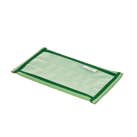 Unger Commercial Microfiber Cleaning Pad, 11" x 6", Green – Streak-Free Glass and Mirror Cleaning Pad for Indoor Use PHL20