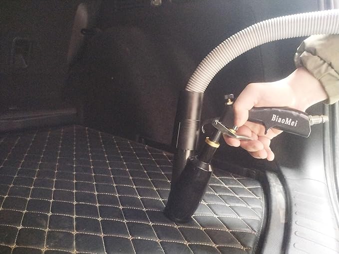 Car Interior Detailing Air Blow Gun &vacunm Gun,Cleaning Gun Quickly Blasts Dirt and Dust from Surface Works with Air Compressor(Upgrade Aluminium Rotate Tube) 2IN1