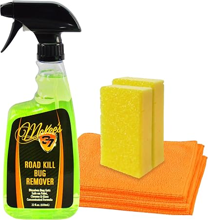 McKee's 37 - Road Kill Bug Remover Combo | Powerful Bug Remover for Cars Exterior with Safe & Effective Microfiber Scrub