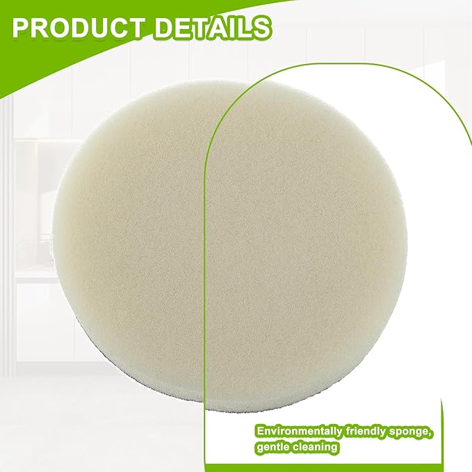 16pcs Foam Pads Power Scrubber Pads Set Electric Scrubber Replacement Scouring Pads fit for Dremel Versa Scouring Pads,White