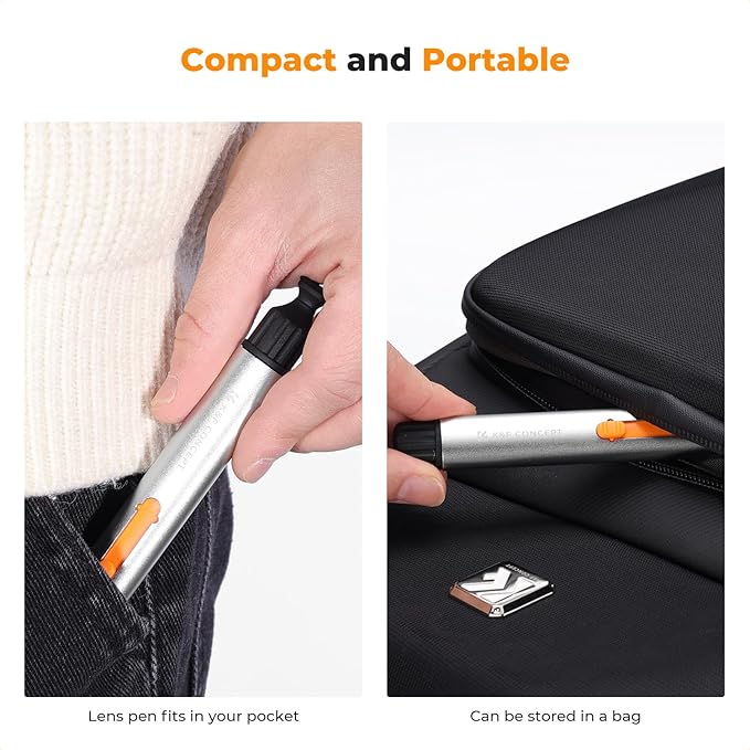 K&F Concept Multifunctional Lens Cleaning Kit, Aluminium Alloy Lens Cleaning Pen*1 + Airpods Cleaning Stripper*3 + Flocking Sponge*3 for Bluetooth Earphones Case, Camera Lens, Optical Lens, Glasses