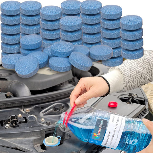 awave bloom 200 Pcs Windshield Washer Fluid Tablets,Wiper Fluid Concentrate,1 Pack Makes 200 Gallons.Window Glass Cleaner, Remove Glass Stains, Clear Vision (Use With De-icer or Methanol for Winter)