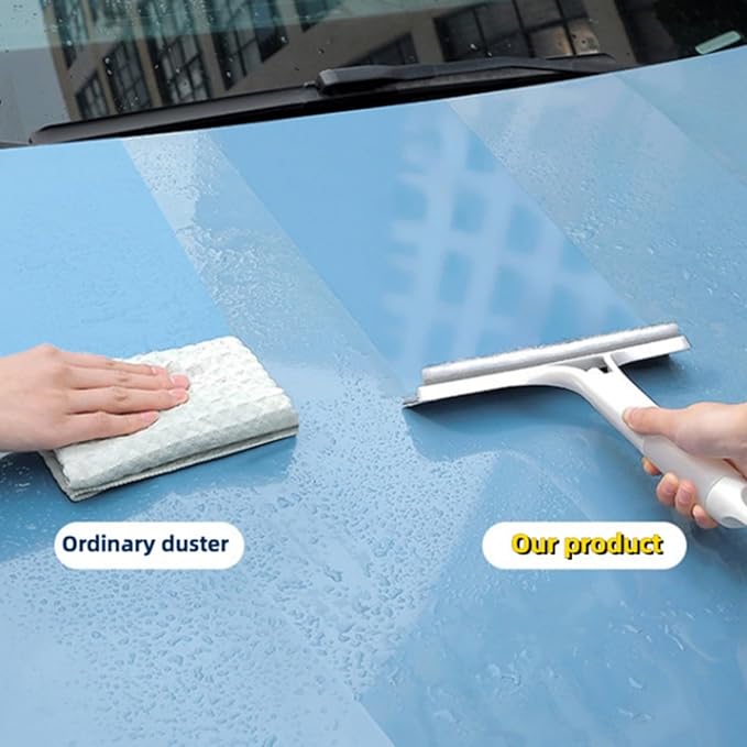 3 in 1 Window Cleaning Squeegee, Professional Multi-Function Window Squeegee with Sprayer for Shower Glass, Tile, Mirror Cleaning,Easy to Clean Cleaner Tool for Indoor Outdoor High Windows (Yellow)