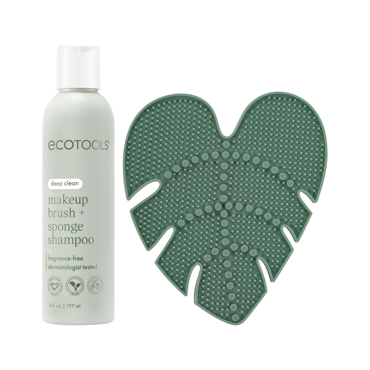 Brush Cleaner Mat + Deep Clean Shampoo Bundle, 2 Piece Set