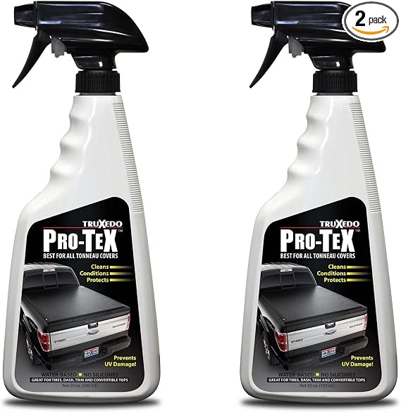 Truxedo Pro Tex Soft Truck Bed Roll Top Tonneau All Protectant Shine Cleaner Conditioner Spray, 20 Ounce Bottle (2 Pack)