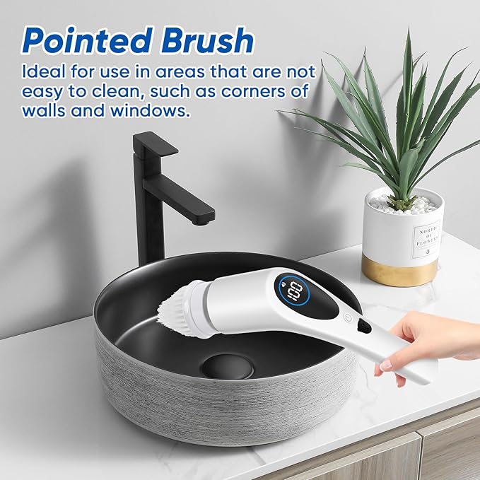 9-in-1 Electric Spin Scrubber Replaceable Brush Heads Set, Universal Electric Scrub Brush Heads for All Brands, Spin Brush Heads for Shower Scrubber, Electric Cleaning Brush for Bathroom Floor Tile