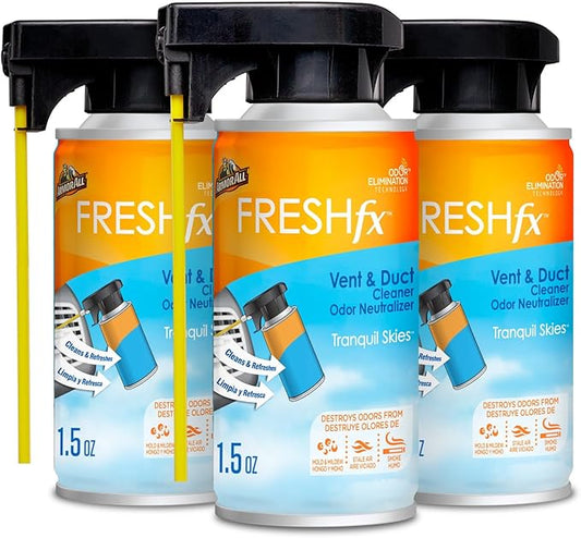 Armor All Fresh FX Vent and Duct Cleaner Odor Neutralizer, Tranquil Skies Scent, 3 Count, 5 OZ Each